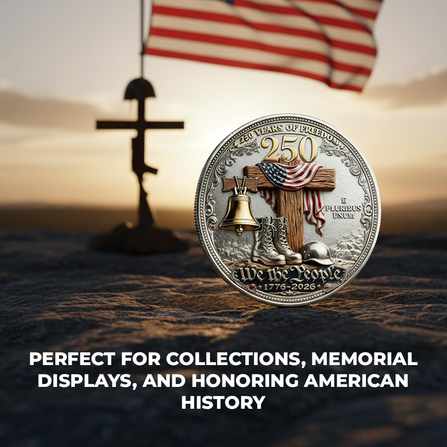 š„Last Day 50% OFFš„ 250 Years of Freedom Veteran Tribute Coin