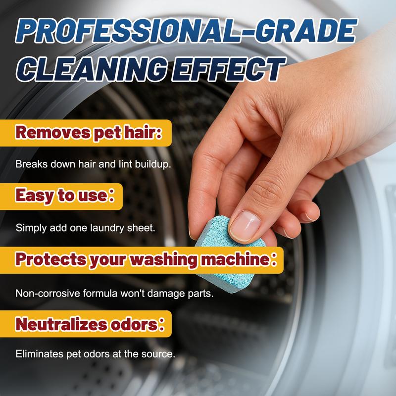 🔥Enjoy 49% OFF today--NESLEMY-E-Friendly Washing Machine Cleaner Tablets – Deep Clean Washer Odors, Residue & Pet Hair Buildup-RH
