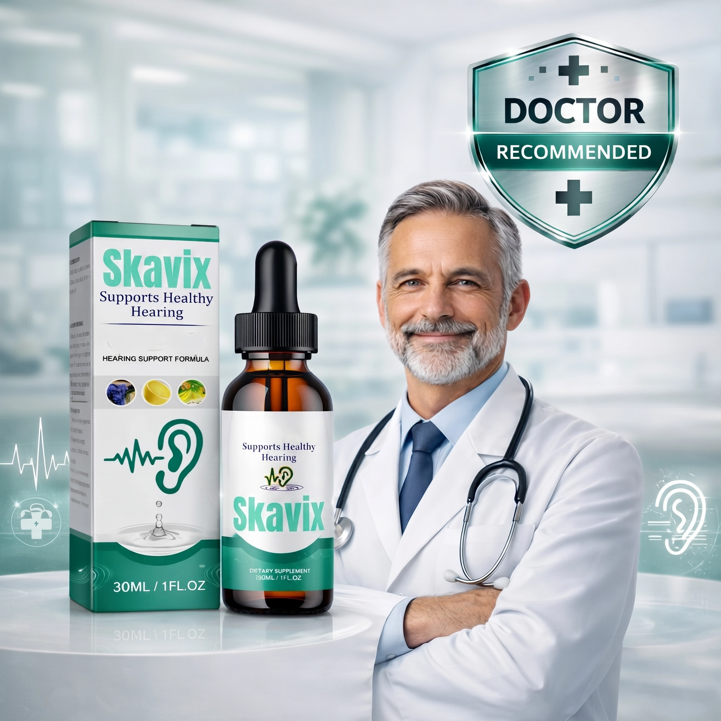 SKAVIX®️ Tinnitus Ear Drops for Clear Ears and Ultimate Comfort – Unlock Instant Relief from Tinnitus and Ear Discomfort🎶