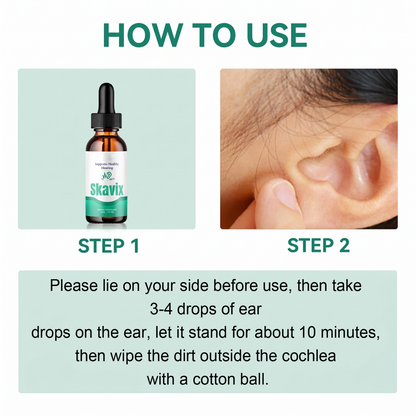 SKAVIX®️ Tinnitus Ear Drops for Clear Ears and Ultimate Comfort – Unlock Instant Relief from Tinnitus and Ear Discomfort🎶