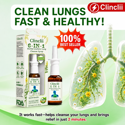 🔥Enjoy 49% OFF today--Clinclii 6-in-1 Herbal mullein Lung Cleanse Spray