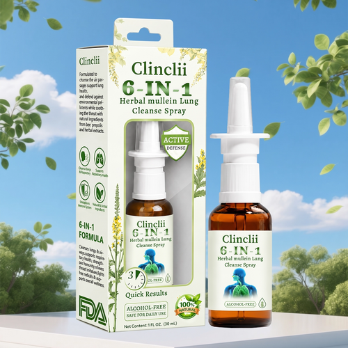 🔥Enjoy 49% OFF today--Clinclii 6-in-1 Herbal mullein Lung Cleanse Spray