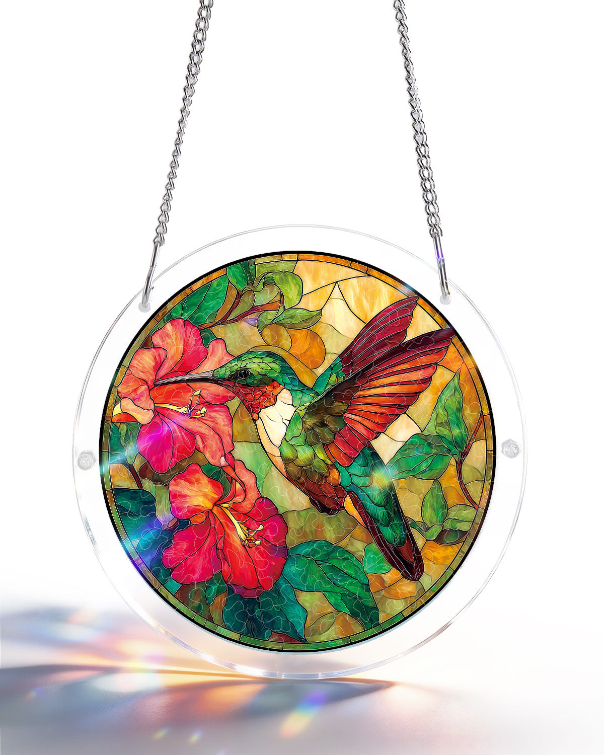 Acrylic Jigsaw Puzzle Suncatcher - Dawn Blossom Sea