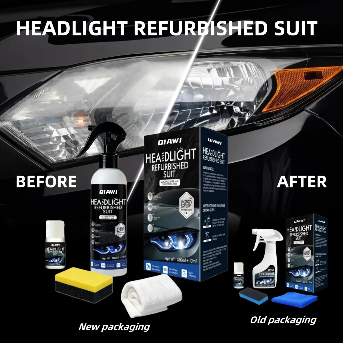 🔥Limited-time 60% sale--QIAWI® Automotive Headlamp Restoration Fluid