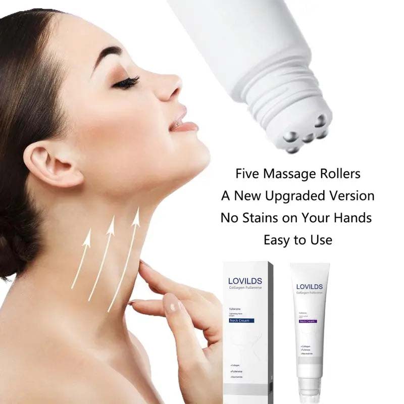 🔥Limited-time 60% sale🔥Sculpting Collagen Neck Cream with 5 Massage Rollers