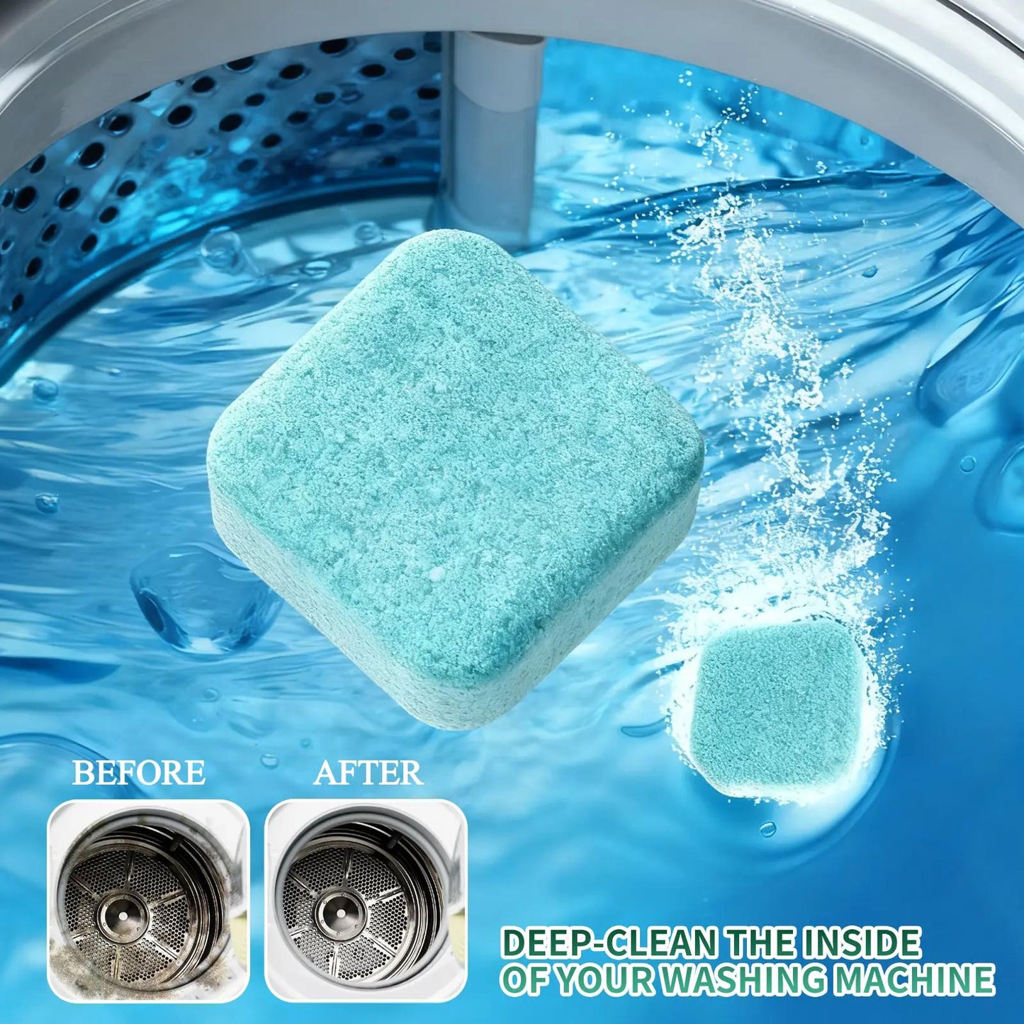 🔥Enjoy 49% OFF today--NESLEMY-E-Friendly Washing Machine Cleaner Tablets – Deep Clean Washer Odors, Residue & Pet Hair Buildup-RH