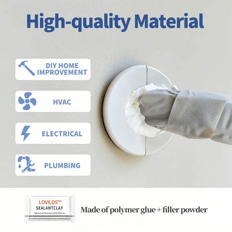 🔧💧 Waterproof Moldable Wall Seal Putty – Instantly Fill & Seal Cracks