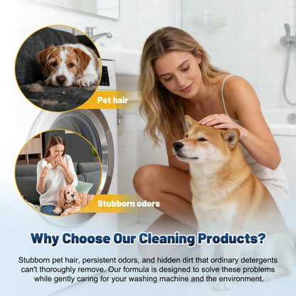 🔥Enjoy 49% OFF today--NESLEMY-E-Friendly Washing Machine Cleaner Tablets – Deep Clean Washer Odors, Residue & Pet Hair Buildup-RH