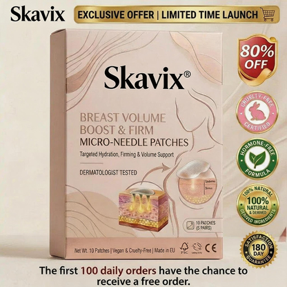 🔥Limited-time 60% sale--Skavix Targeted Breast Enhancement Advanced Nano-Microneedle Patches