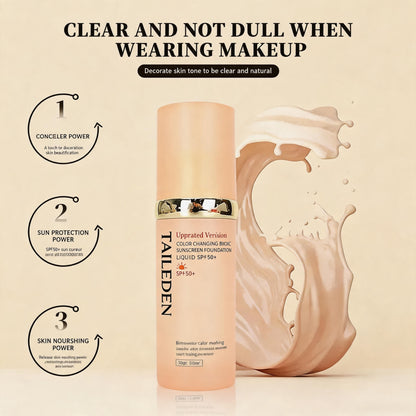 Final 3 Hours: 60% OFF🔥4-In-1 Foundation Liquid SPF 50+++ Moisturizing Even Skin Toning Color