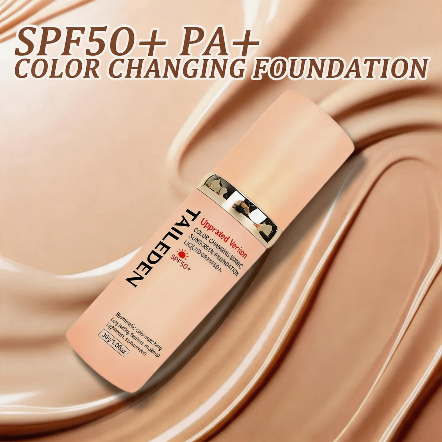 Final 3 Hours: 60% OFF🔥4-In-1 Foundation Liquid SPF 50+++ Moisturizing Even Skin Toning Color