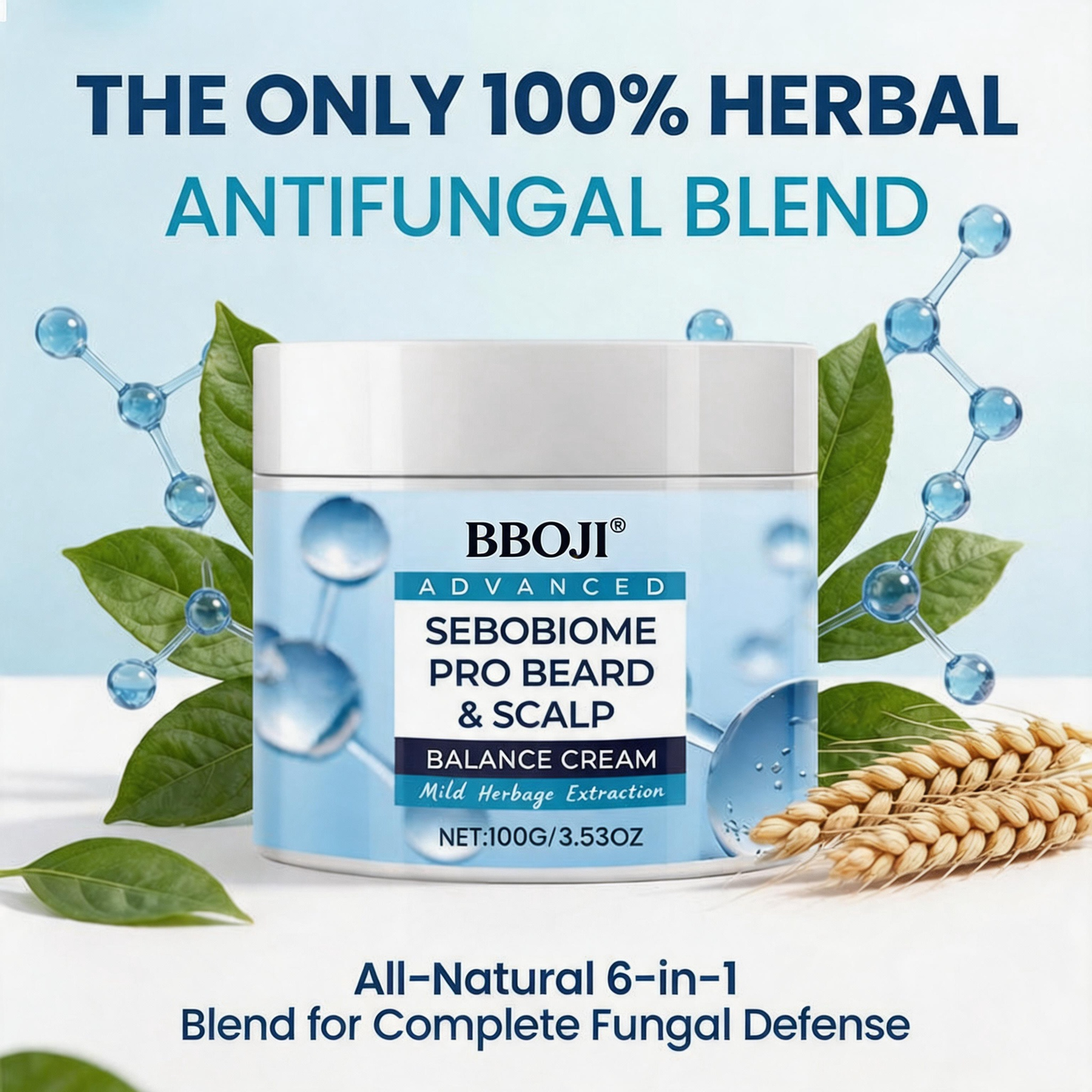 🔥 FLAKE-FREE SKIN IN 7 DAYS BBOJI® SeboBiome Pro Beard & Scalp Cream 🌱 Reduces Itch & Flakes — No Greasy Residue!