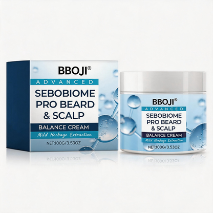 🔥 FLAKE-FREE SKIN IN 7 DAYS BBOJI® SeboBiome Pro Beard & Scalp Cream 🌱 Reduces Itch & Flakes — No Greasy Residue!