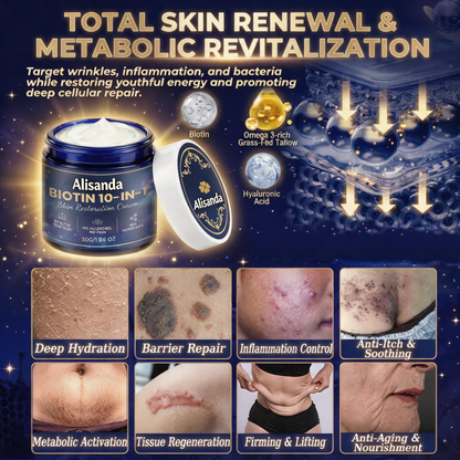 Made and Shipped from USA ✨Alisanda® Upgraded 2.0 Biotin 10-in-1 Skin Restoration Cream 🍀